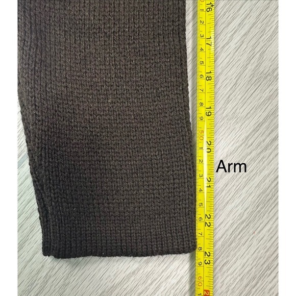 ZARA Women's Brown Knit Cardigan Gold Button Pockets Crew Neck Size M - Picture 7 of 15